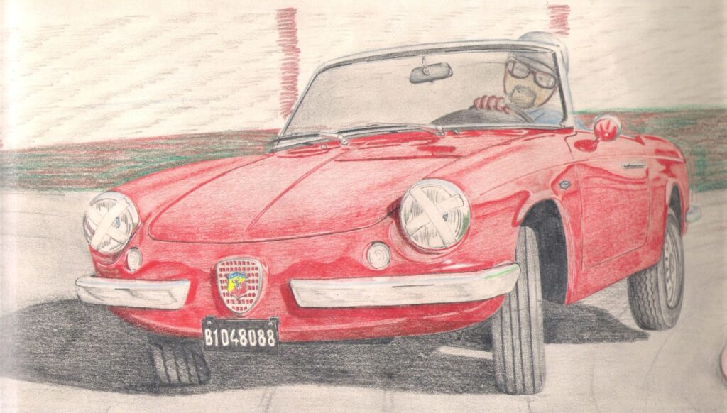 Mi marido en Abarth Fiat 850 S por Gabriel Petit de Meurville