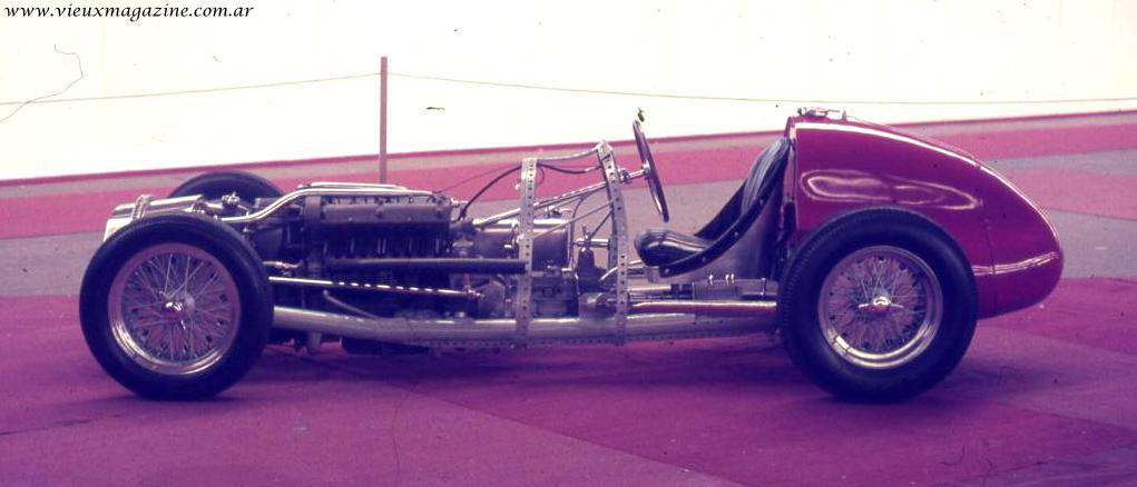 Maserati 4CL de Guillermo Vago en exposición en la Rural.